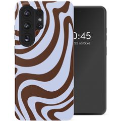 Selencia Coque arrière Vivid avec MagSafe Samsung Galaxy S26 Ultra - Dream Swirl Chocolate