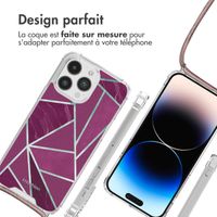 imoshion Coque Design avec cordon iPhone 14 Pro Max - Bordeaux Graphic