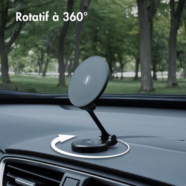 imoshion Support de téléphone pour voiture avec MagSafe - Chargeur sans fil - Tableau de bord - Noir