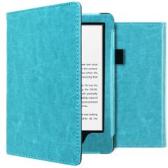 imoshion Étui de liseuse en cuir végan Amazon Kindle 10 - Bleu