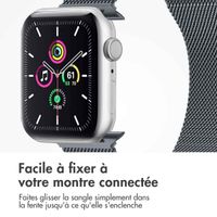 imoshion Bracelet magnétique milanais Apple Watch Series 1 - 9 / SE (38/40/41 mm) | Series 10 / 11 (42 mm) - Taille M - Gris foncé