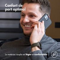 imoshion Bracelet en nylon élastique Apple Watch Series 1 t/m 9 / SE (38/40/41 mm) | Series 10 / 11 (42 mm) - Vert foncé