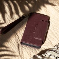 Selencia Etui portefeuille serpent amovible 2-en-1 Llyr iPhone 13 Pro - Rouge foncé