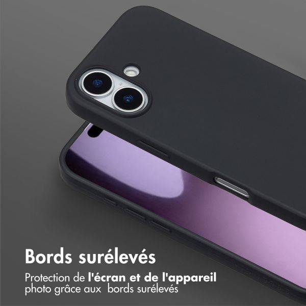Selencia Coque silicone avec cordon amovible Apple iPhone 17 - Noir