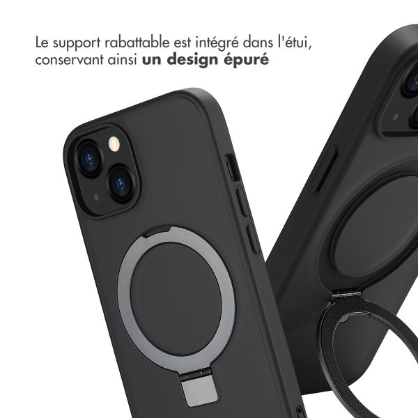 Accezz Coque Ring Stand avec MagSafe Apple iPhone 14 - Noir