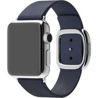 Apple Leather Band Modern Buckle Apple Watch Series 1-9 / SE - 38/40/41 mm / Series 10 - 42 mm - Taille M - Bleu