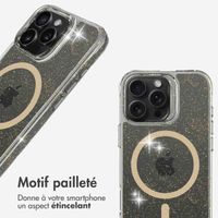 imoshion Coque arrière transparente Pailletée avec MagSafe Apple iPhone 16 Pro - Doré