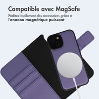 imoshion Étui portefeuille luxe 2-en-1 amovible Apple iPhone 15 - Violet