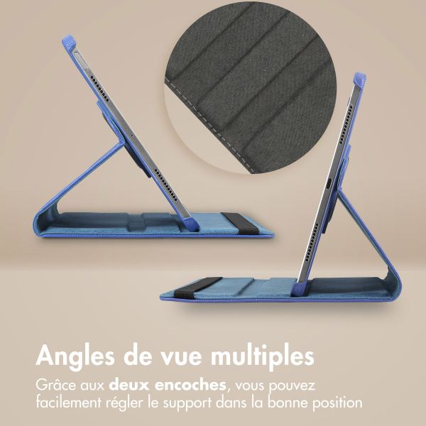 imoshion Coque tablette rotatif à 360° Samsung Galaxy Tab S8 Plus / S7 Plus / S7 FE 5G - Bleu foncé