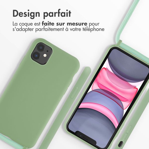 imoshion ﻿Coque en silicone avec cordon iPhone 11 - Vert