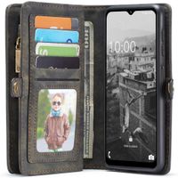 CaseMe Etui de téléphone de luxe en cuir deux en un Samsung Galaxy A13 (5G) / A04s - Noir