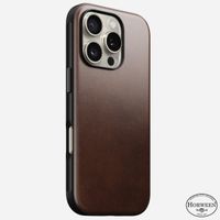 Nomad Coque Modern Horween Leather Apple iPhone 16 Pro - Rustic Brown