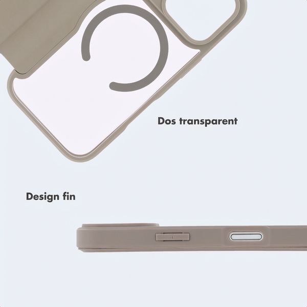 imoshion Bookcase transparente avec MagSafe Apple iPhone 17 Pro - Beige