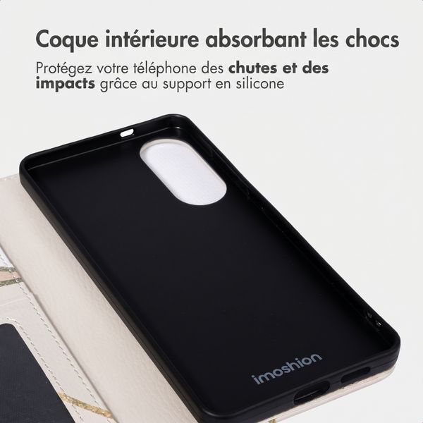imoshion Étui de télephone portefeuille Design Samsung Galaxy S25 Edge - Beige Graphic
