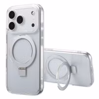 Accezz Coque Ring Stand avec MagSafe Apple iPhone 17 Pro Max - Transparent