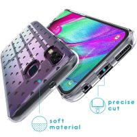 imoshion Coque Design Samsung Galaxy A40 - Cœurs - Noir