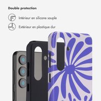 Selencia Coque arrière Vivid Samsung Galaxy S24 - Modern Bloom Sapphire Blue