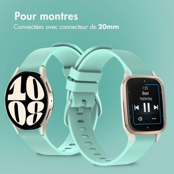 imoshion Bracelet sport en silicone avec boucle Samsung Galaxy Watch 7 40/44 mm - Vert menthe