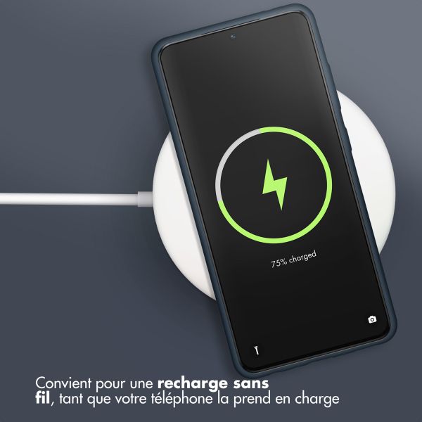 Accezz Coque Liquid Silicone Samsung Galaxy A52(s) (5G/4G) - Bleu foncé