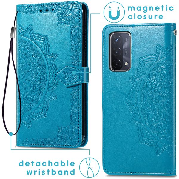 imoshion Etui de téléphone Mandala Oppo A74 (5G) / A54 (5G) - Turquoise