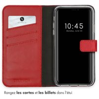 Selencia Étui portefeuille en cuir véritable Apple iPhone 11 - Rouge
