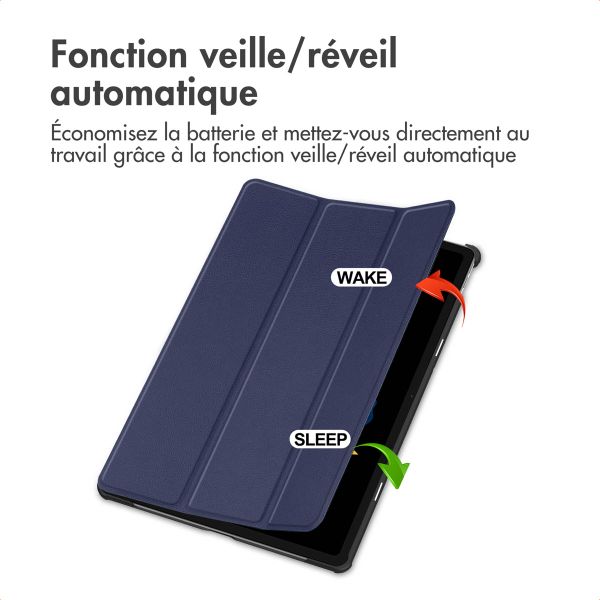imoshion Coque tablette Trifold Lenovo Idea Tab Plus - Bleu foncé