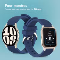 imoshion Bracelet en silicone souple Samsung Galaxy Watch 7 40/44 mm - Bleu foncé