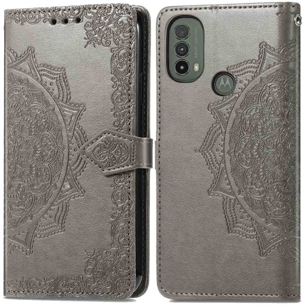 imoshion Etui de téléphone portefeuille Mandala Motorola Moto E30 / E40 - Gris