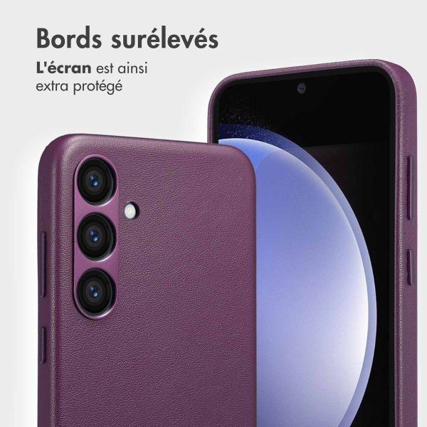 Accezz Étui de télephone portefeuille en cuir 2-en-1 avec MagSafe Samsung Galaxy S23 FE - Heath Purple