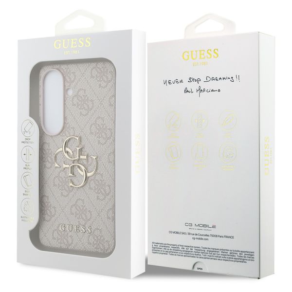 Guess Coque 4G Metal Logo Backcover Samsung Galaxy S26 Plus - Rose