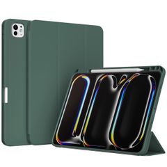 Accezz Coque tablette portefeuille Smart Silicone Apple iPad Pro 13 (2025) M5 / (2024) M4 - Vert foncé