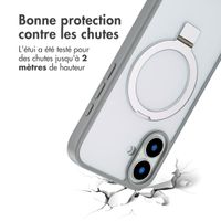 Accezz Coque Ring Stand avec MagSafe iPhone 16 - Grey