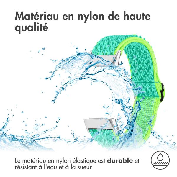 imoshion Bracelet élastique en nylon le Fitbit Charge 5 / Charge 6 - Vert / Jaune