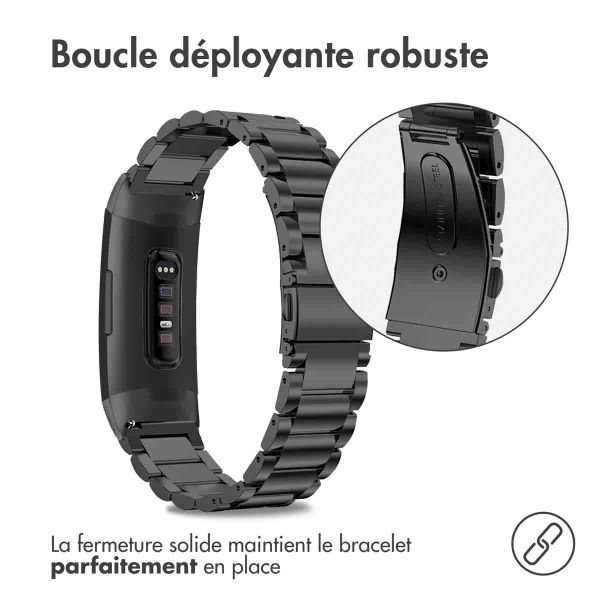 imoshion Bracelet en acier Fitbit Charge 3 / 4 - Noir