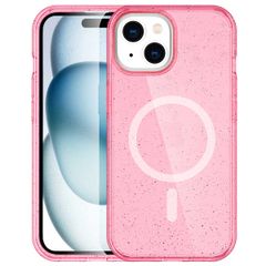 imoshion Coque Pailletée avec MagSafe Apple iPhone 15 - Paillettes Rose