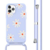 imoshion Coque design en silicone avec cordon iPhone 11 Pro - Lila Flower Distance