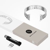 Selencia Bracelet à maillons scintillants Apple Watch Series 1 t/m 9 / SE (38/40/41 mm) | Series 10 / 11 (42 mm) - Argent