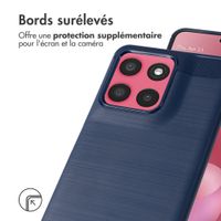 imoshion Coque Brushed Motorola Moto G57 Power - Bleu foncé