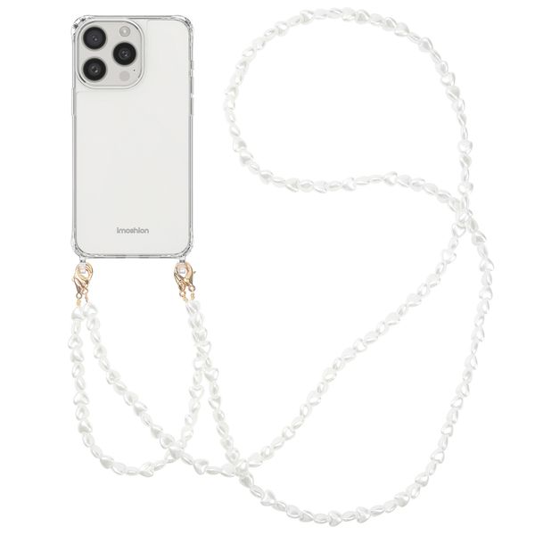 imoshion Coque avec dragonne + bracelet Apple iPhone 15 Pro - Perles Cœurs