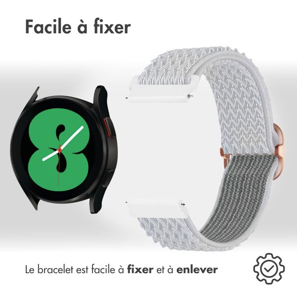 imoshion Bracelet élastique en nylon - Connexion universelle de 20 mm - Blanc