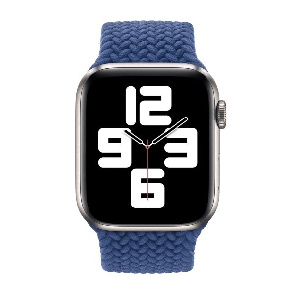 Apple Bracelet Solo tressé Apple Watch | 44/45/46/49 mm - Taille 9 - Atlantic Blue
