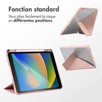 imoshion Coque tablette Origami iPad 9 (2021) 10.2 pouces / iPad 8 (2020) 10.2 pouces / iPad 7 (2019) 10.2 pouces - Rose