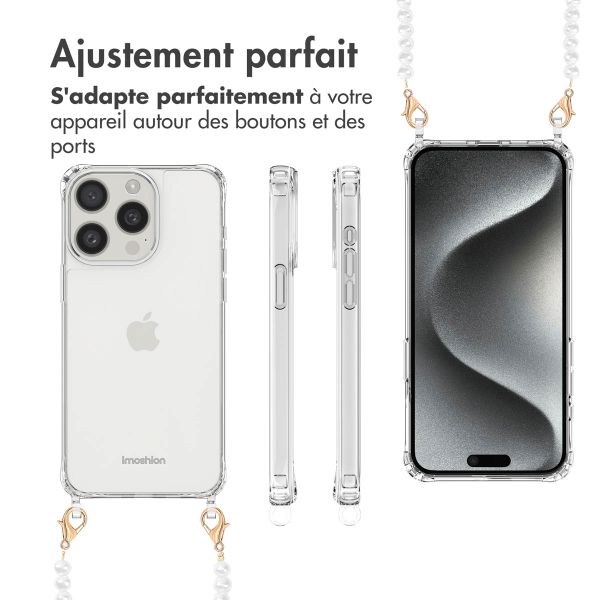 imoshion Coque avec cordons de téléphone Apple iPhone 15 Pro Max - Perles