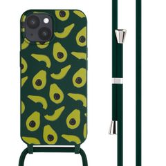 imoshion Coque design en silicone avec cordon Apple iPhone 15 - Avocado Green