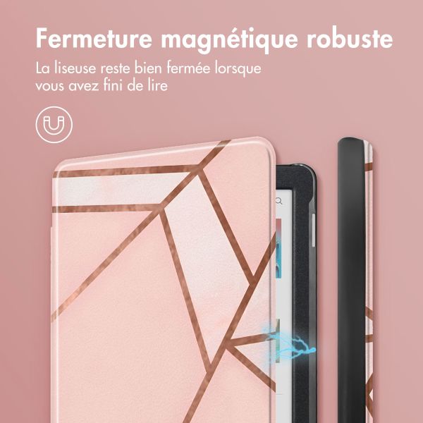 imoshion Design Slim Hard Sleepcover Kobo Clara Colour / Clara BW / Tolino Shine 5 / Shine Color - Pink Graphic