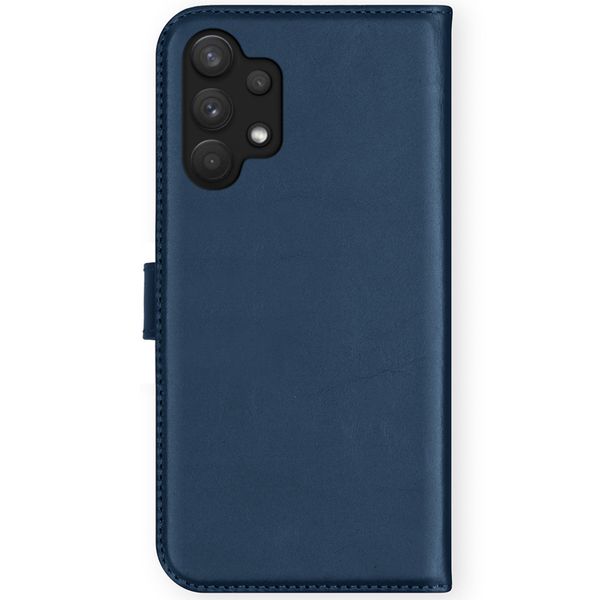 Selencia Étui de téléphone portefeuille en cuir véritable Galaxy A32 (4G) - Bleu