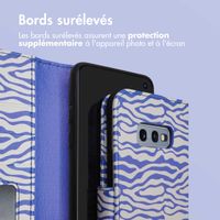 imoshion ﻿Étui de téléphone portefeuille Design Samsung Galaxy S10e - White Blue Stripes