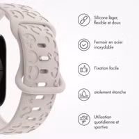 imoshion Bracelet en silicone imprimé léopard Apple Watch Series 1 - 9 / SE (38/40/41 mm) | Series 10 / 11 (42 mm) - Lumière stellaire