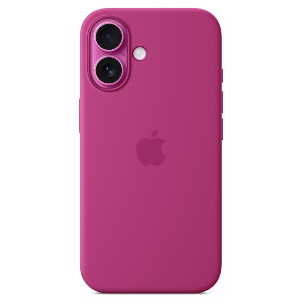 Apple Coque en silicone MagSafe Apple iPhone 16 - Fuchsia