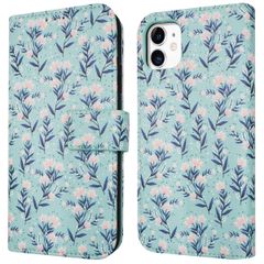 imoshion Étui de télephone portefeuille Design Apple iPhone 11 - Blue Flowers